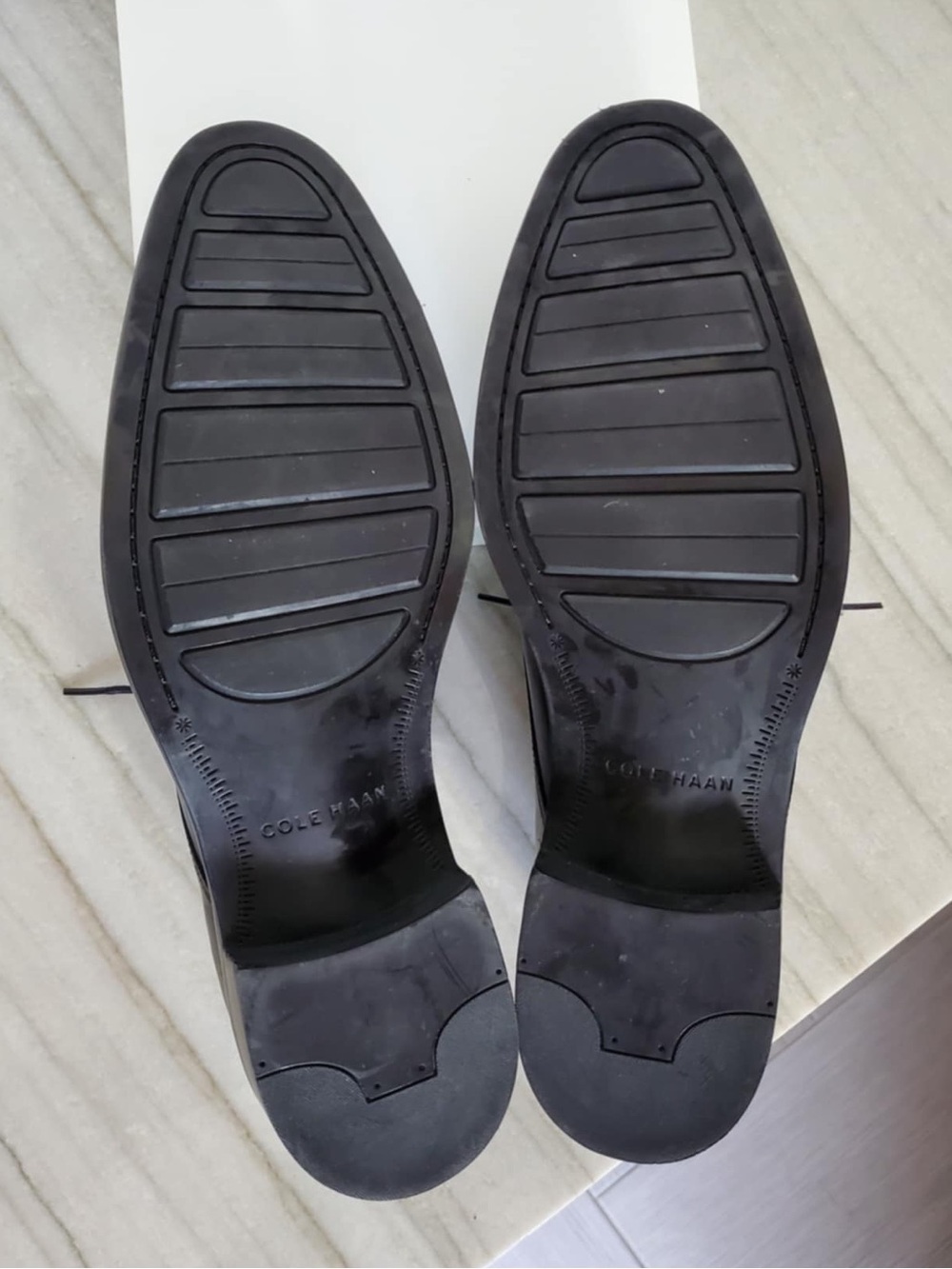 Cole Haan Grand OS Mens Size 10.5 Black Leather Cap Toe Oxfords Dress Shoes - Picture 8 of 12